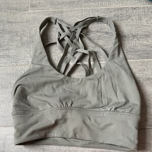 Lululemon Free To Be Moved Bra Grey Sage Size 4 Strappy